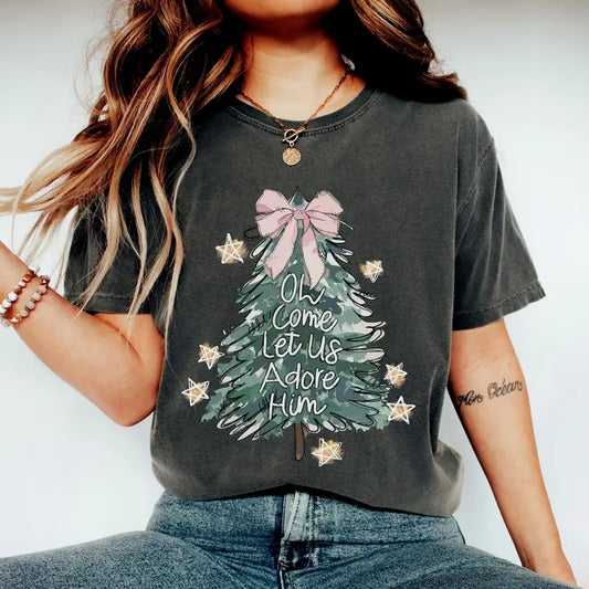 Oh Come Let Us Adore Him Shirt, Religious Christmas Shirt, Christian Christmas Sweatshirt, Nativity Xmas Shirt, Love Like Jesus Shirt, Christmas Gifts