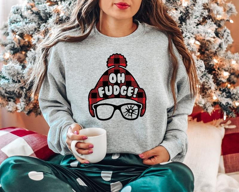 Oh Fudge Sweatshirt, Christmas Sweatshirt, Funny Christmas Shirt, Holiday Shirt, Christmas Gift, Christmas Vacation Shirt, Funny Holiday Tee, Christmas Movie, Holiday Winter Sweater, Christmas Gift