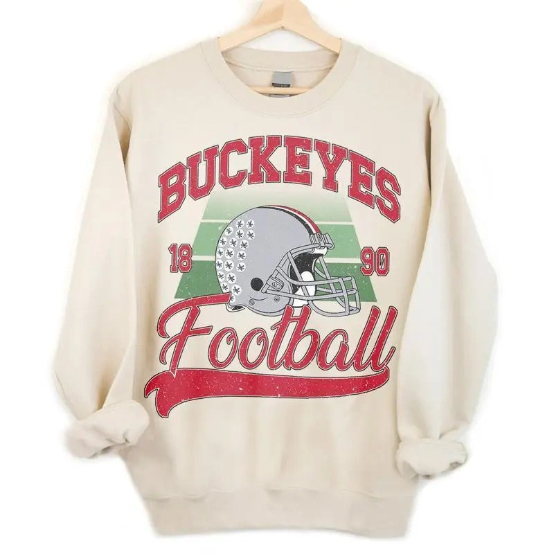 Ohio State Vintage Football Sweatshirt Ohio State University Unisex Football Sweatshirt