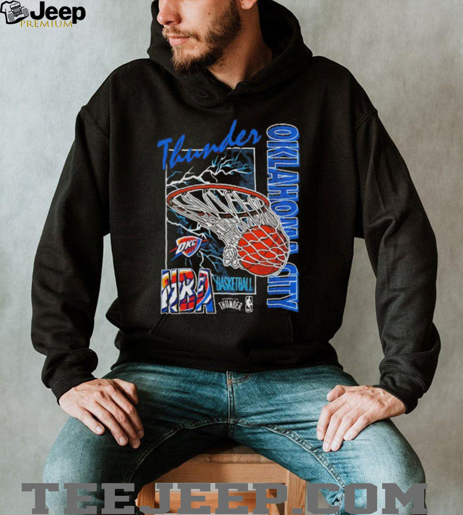 Oklahoma City Thunder NBA Basketball Slam Dunk Vintage Style T Shirt