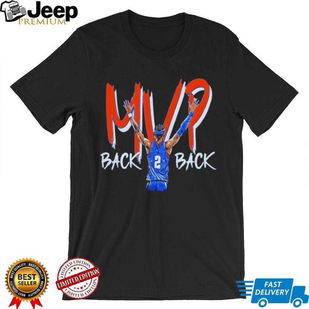 Oklahoma Shai Back To Back MVP Arms Raised Graphic T Shirt
