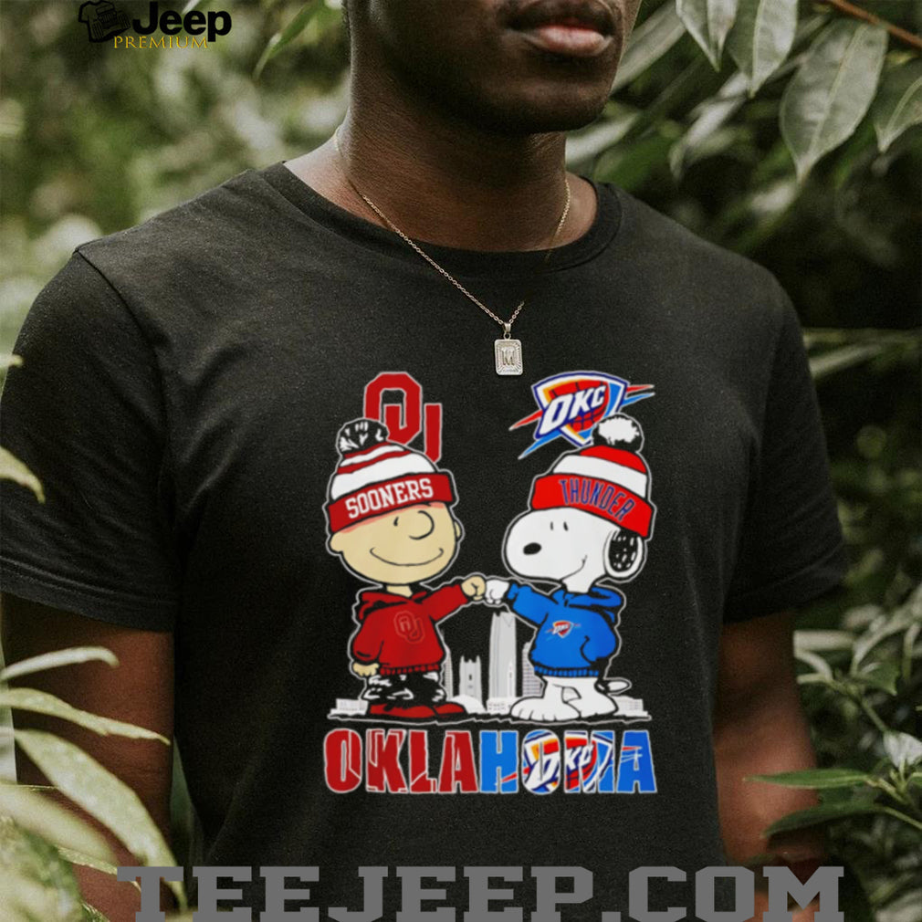 Oklahoma Sooners and OKC Thunder Cartoon Fans T Shirt