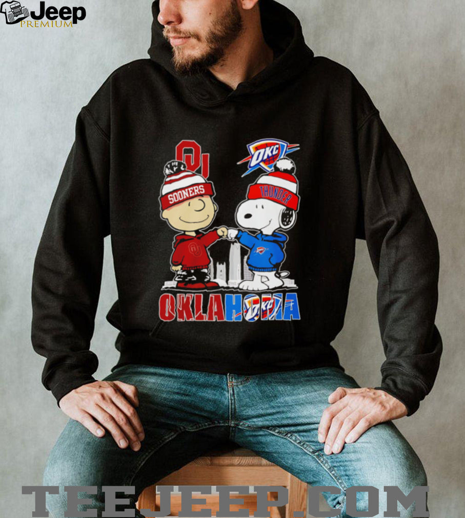 Oklahoma Sooners and OKC Thunder Cartoon Fans T Shirt