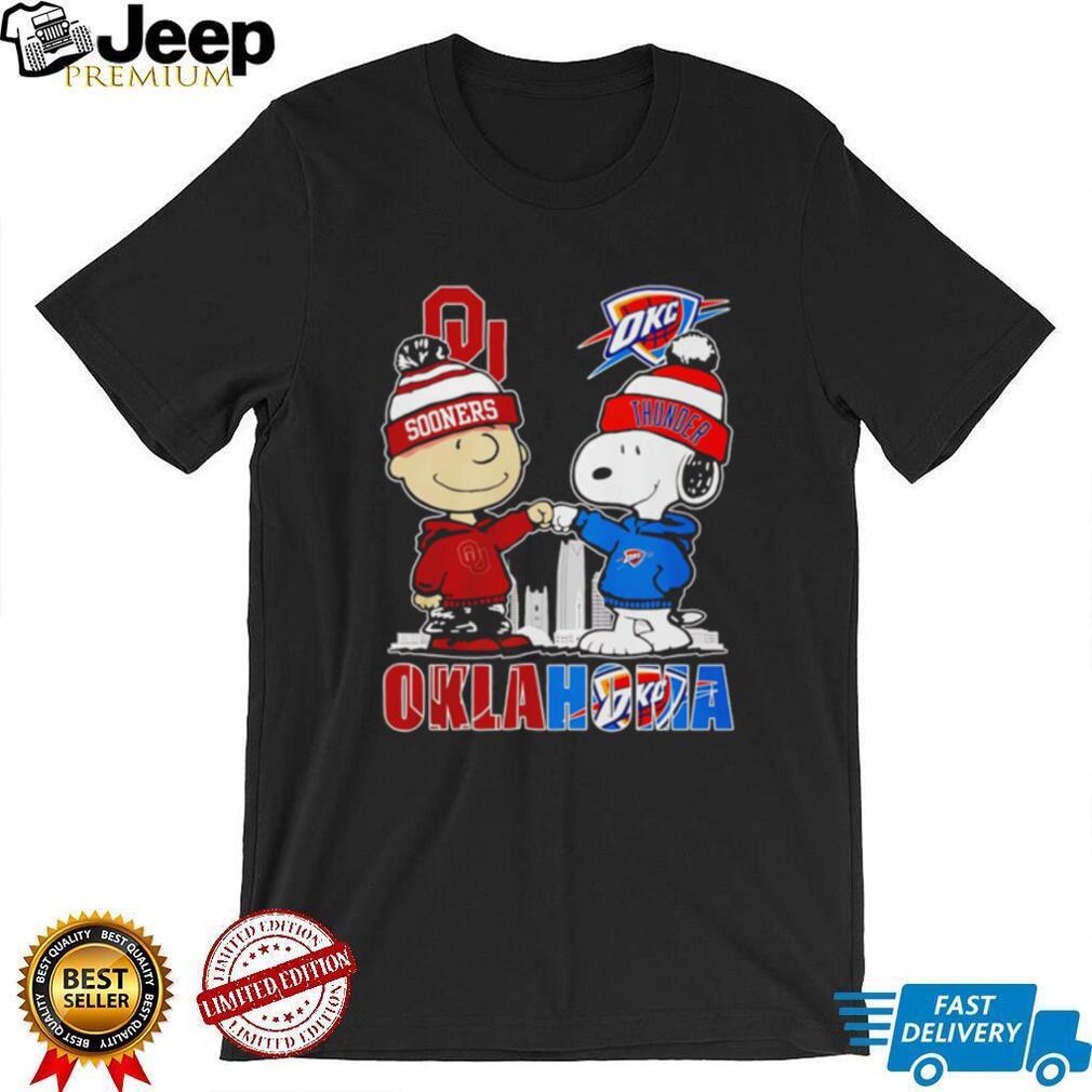 Oklahoma Sooners and OKC Thunder Cartoon Fans T Shirt