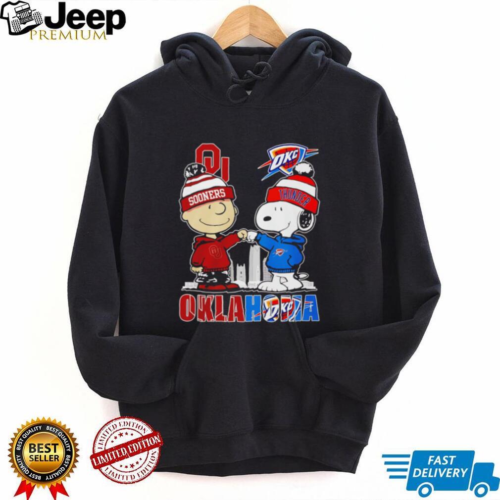 Oklahoma Sooners and OKC Thunder Cartoon Fans T Shirt