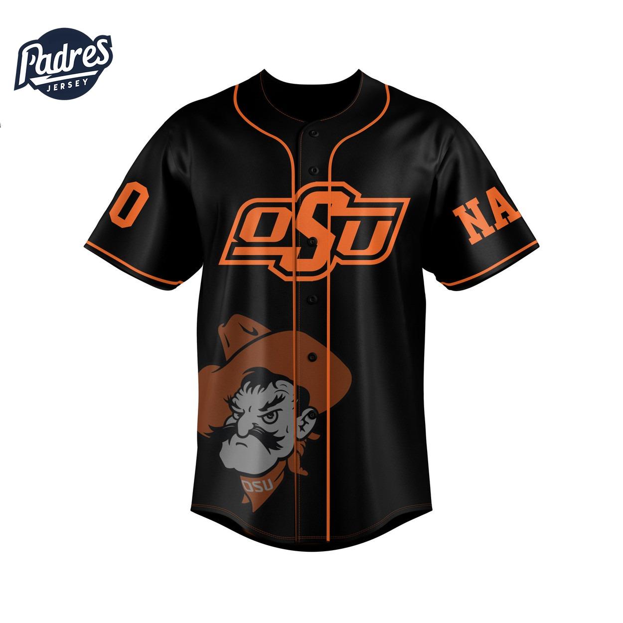 Oklahoma State Cowboys Go Pokes Football Baseball Jersey - Padres Jersey Oasis: Elevate Your Baseball Style... (Image 3)