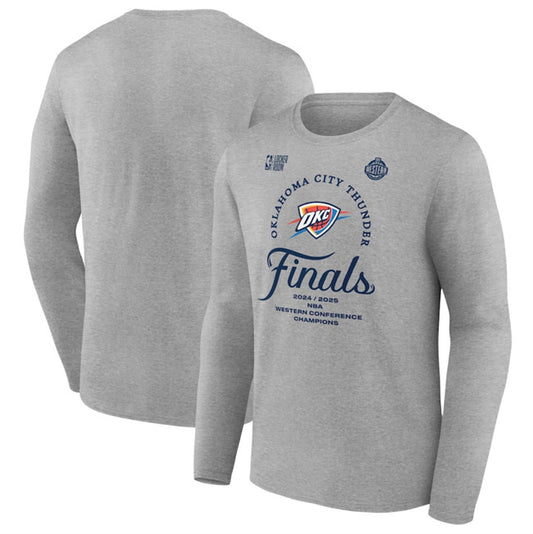 Oklahoma City Thunder Heather Gray 2025 Western Conference Champions Locker_1