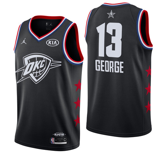 Oklahoma City Thunder #13 Paul George 19 All-Star Thunder 13 # Black