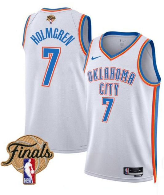 Oklahoma City Thunder #7 Chet Holmgren White 2025 Finals Association Edition