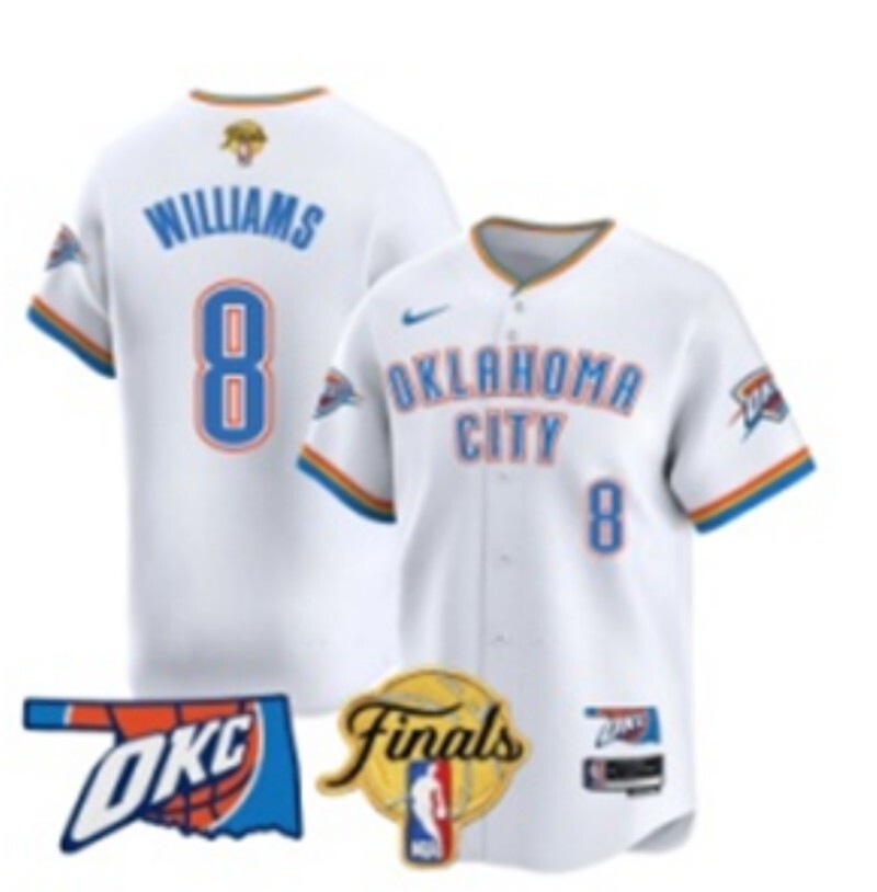 Oklahoma City Thunder #8 Jalen Williams nba Collaboration Style 6