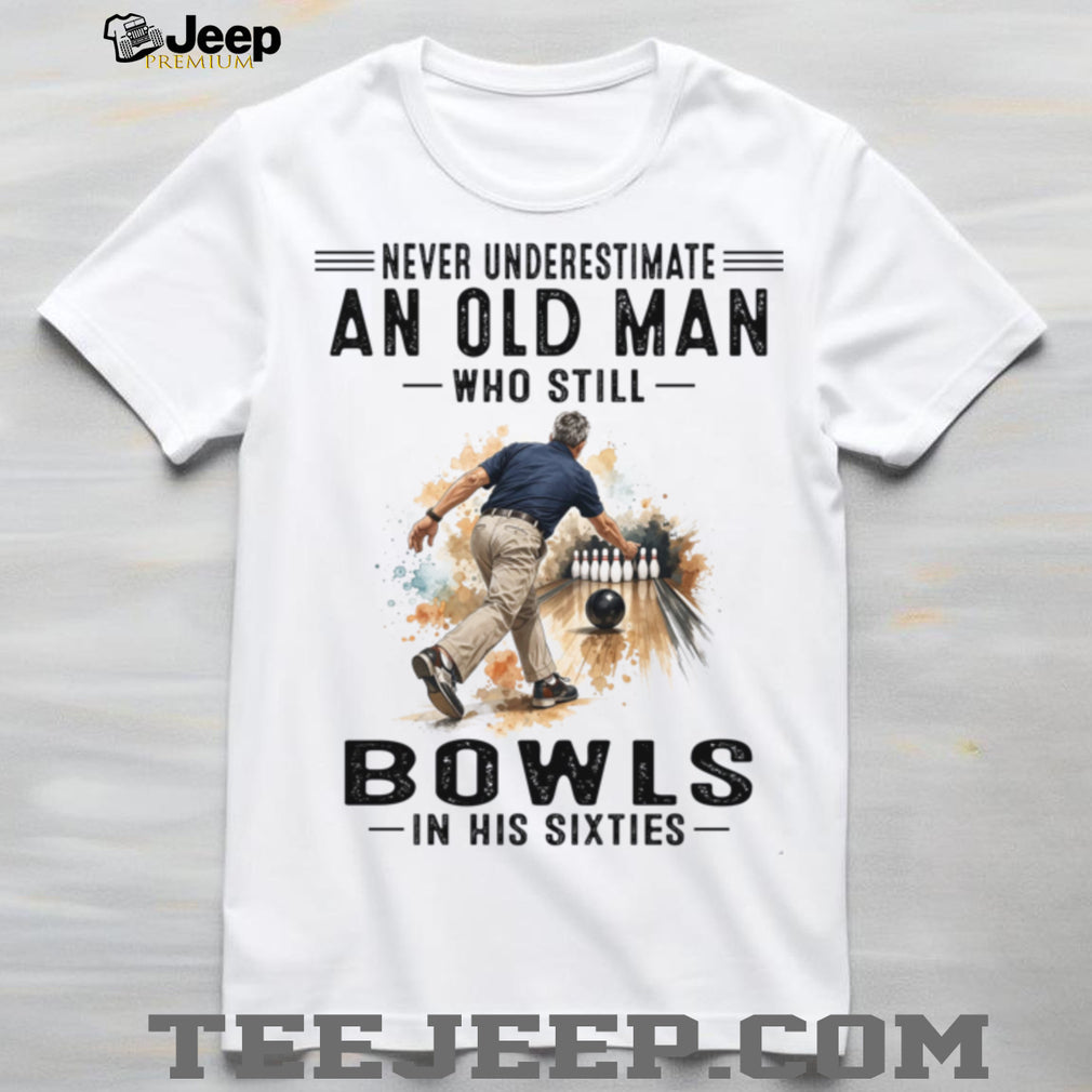 Old Man Bowling Champion 60s Vintage Hobby Shirt