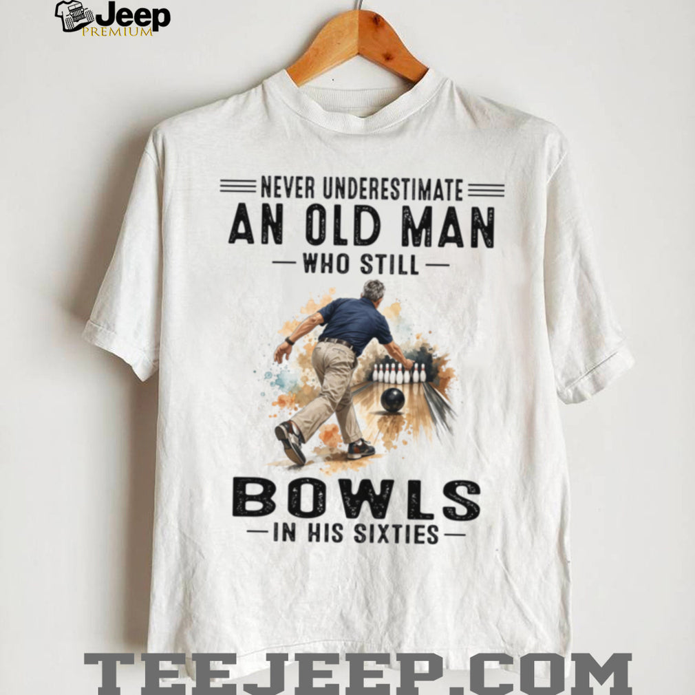 Old Man Bowling Champion 60s Vintage Hobby Shirt
