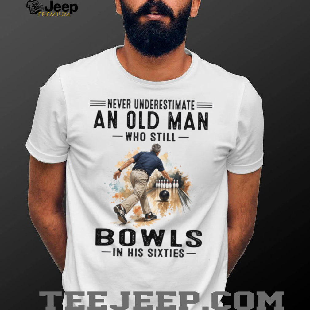Old Man Bowling Champion 60s Vintage Hobby Shirt