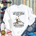 Old Man Bowling Strikes In His Sixties Bowler Gift Shirt