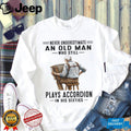 Old Man Plays Accordion In His Sixties Musician Gift Shirt