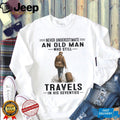 Old Man Travels In His Seventies Senior Traveler Adventure Shirt