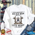 Old Man Weightlifter Heavy Squat Fitness Shirt