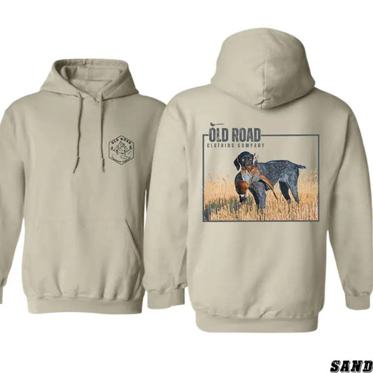Old Road Clothing Company Hoodie - Vintage Hunting Dog Design, country boy clothing, Perfect for Outdoor Enthusiasts and Everyday Comfort, Ideal for Fall and Winter Wear, Hoodie for Men, Hoodie for Women, High-Quality Material Menswear Sweaters  Underwear