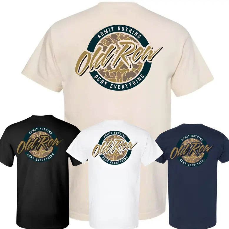 Old Row 80s Camo Circle Pocket TShirt, Full Color, For Men, For Women, Graphic Tees, Lady Streetwear Tshirt, Summer Tops