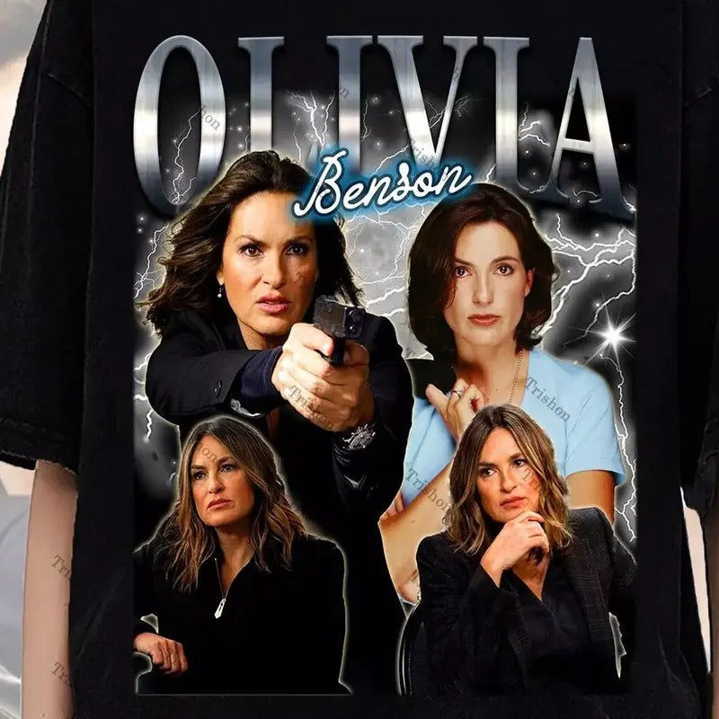 Olivia Benson Retro Vintage T Shirt Elliot Stabler S-4XL