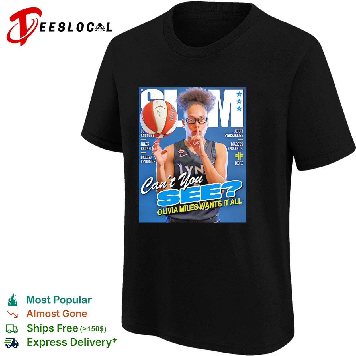 Olivia Miles SLAM cover Minnesota Lynx shirt