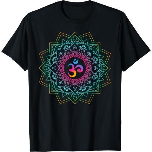 Om Meditations Mandalas Yoga Unisex T-Shirt Made in USA