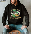 On the way to get my shit together racoon and turtle graphic shirt