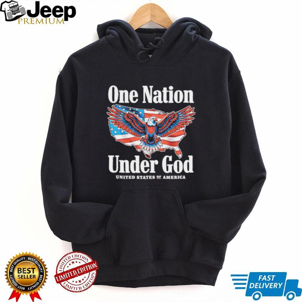 One Nation Under God Patriotic American Eagle T Shirt