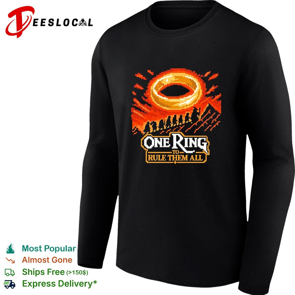 One ring to rule them all pixel fellowship shirt