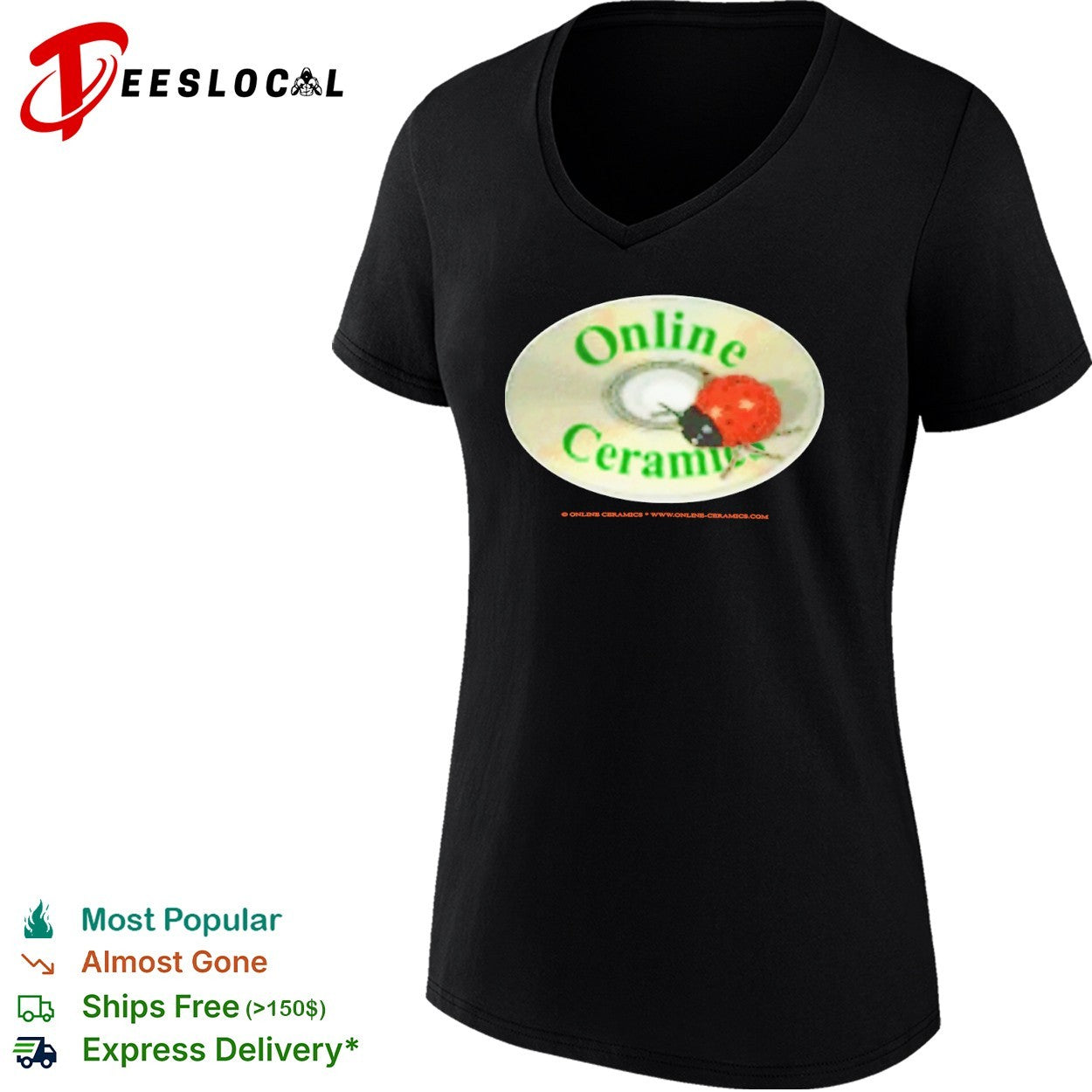 Online Ceramics Ladybug Logo Streetwear shirt