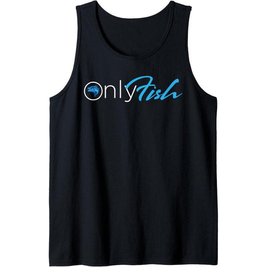 Onlyfish fishing tee, bass fish Tank Top Made in USA
