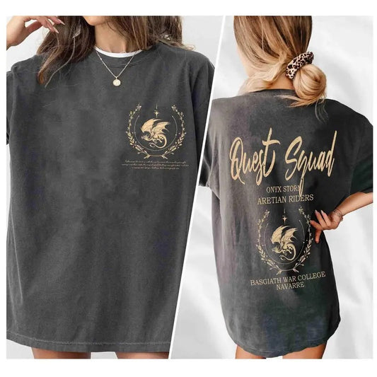 Onyx Storm Shirt, Quest Squad, fourth wing shirt, Xaden Riorson Violet, Fourth wing merch,Ridoc tshirt, Basgiath war...