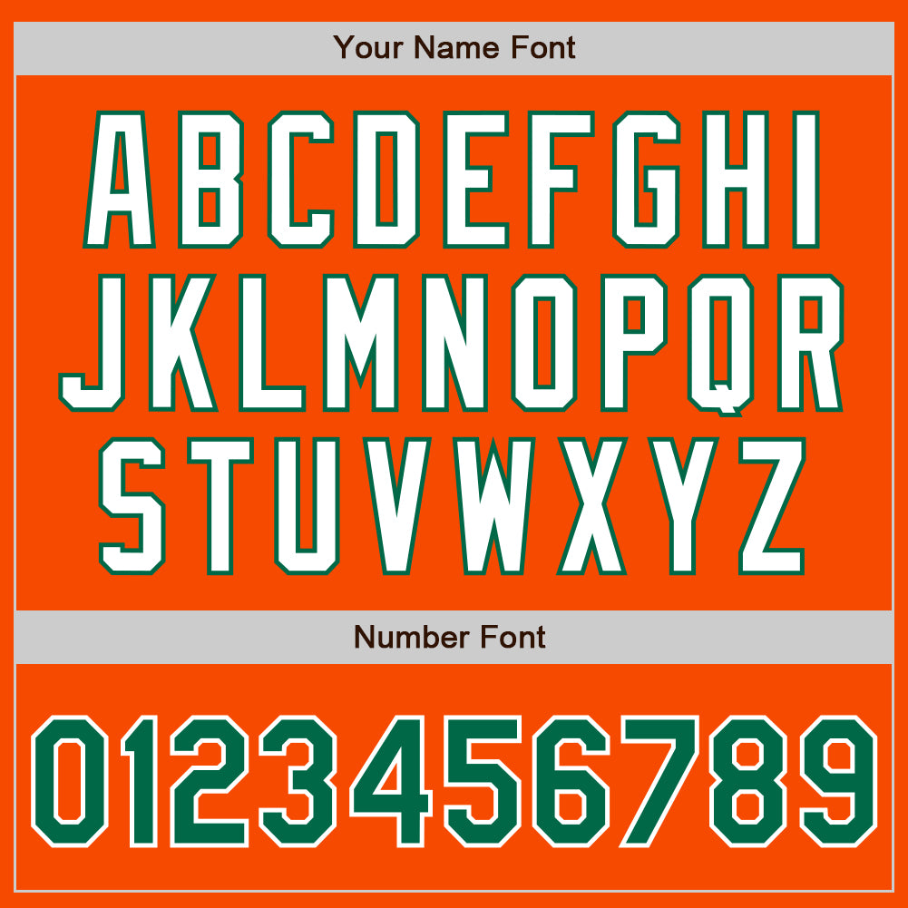 Custom Orange Kelly Green-White Authentic Baseball Jersey
