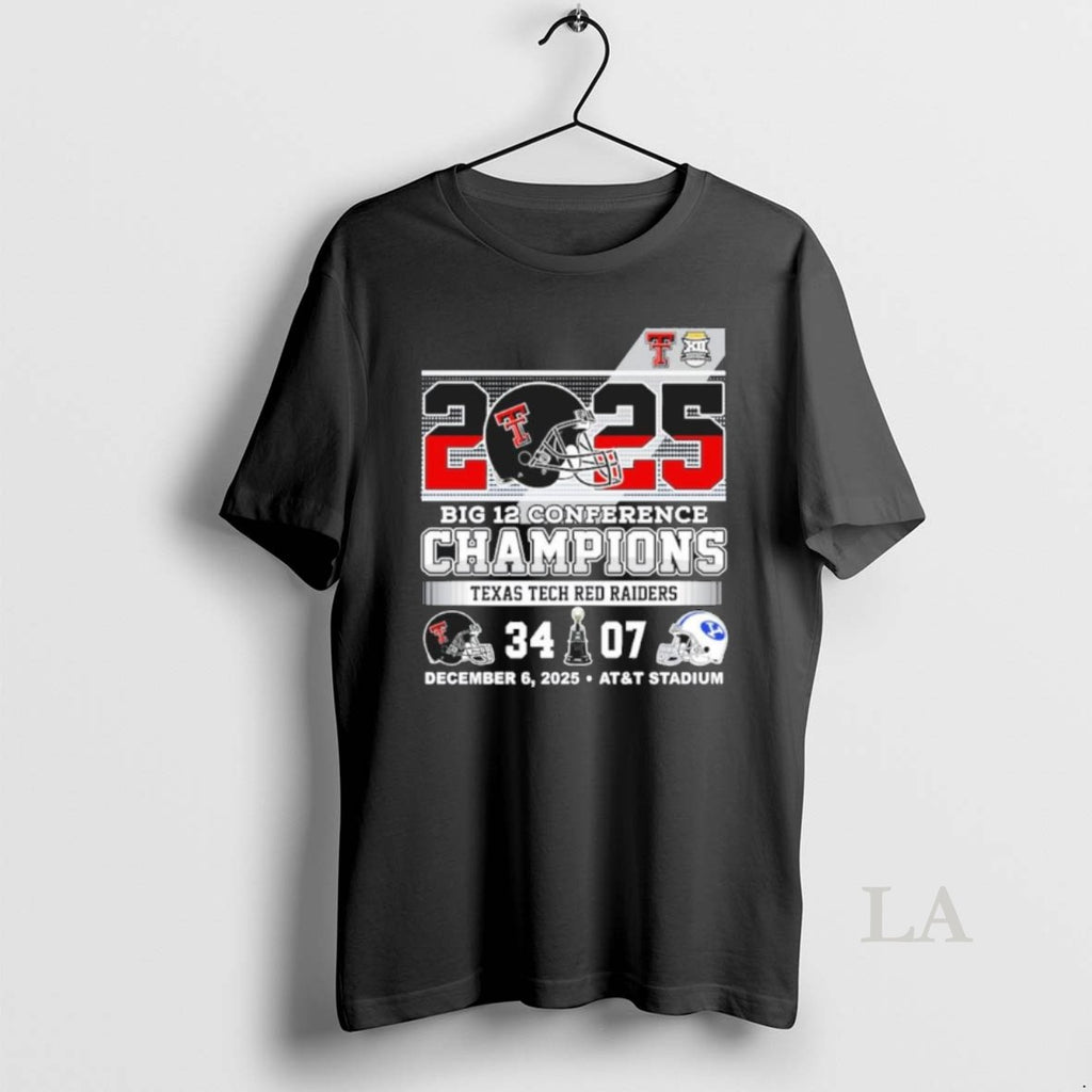 Original 2025 Big 12 Conference Champions Texas Tech 34 7 Byu Score