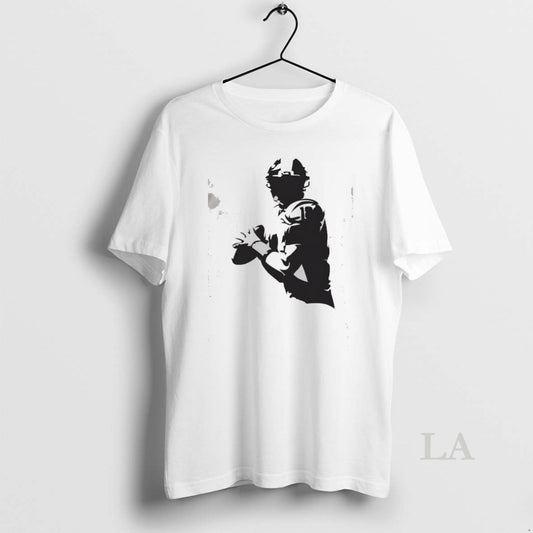 Original American Football Quarterback Player Silhouette Sports