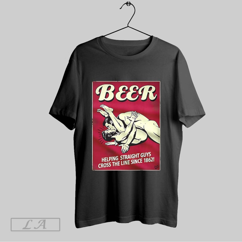 Original Beer Helping Straight Guys Cross The Line Since 1862 V Neck