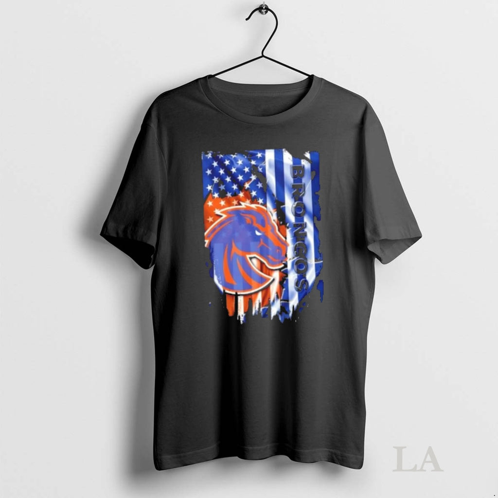 Original Boise State Broncos Football X American Flag