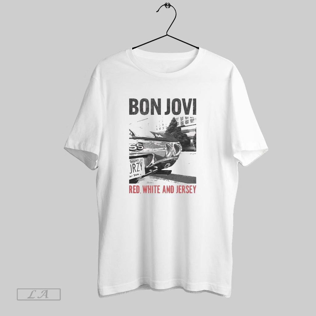 Original Bon Jovi Red White And Jersey Painting