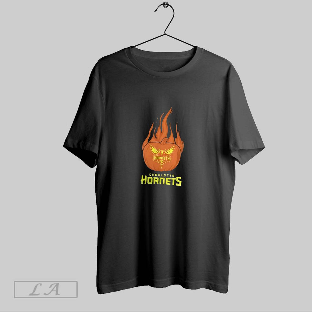 Original Charlotte Hornets Flaming Pumpkin Halloween 2025