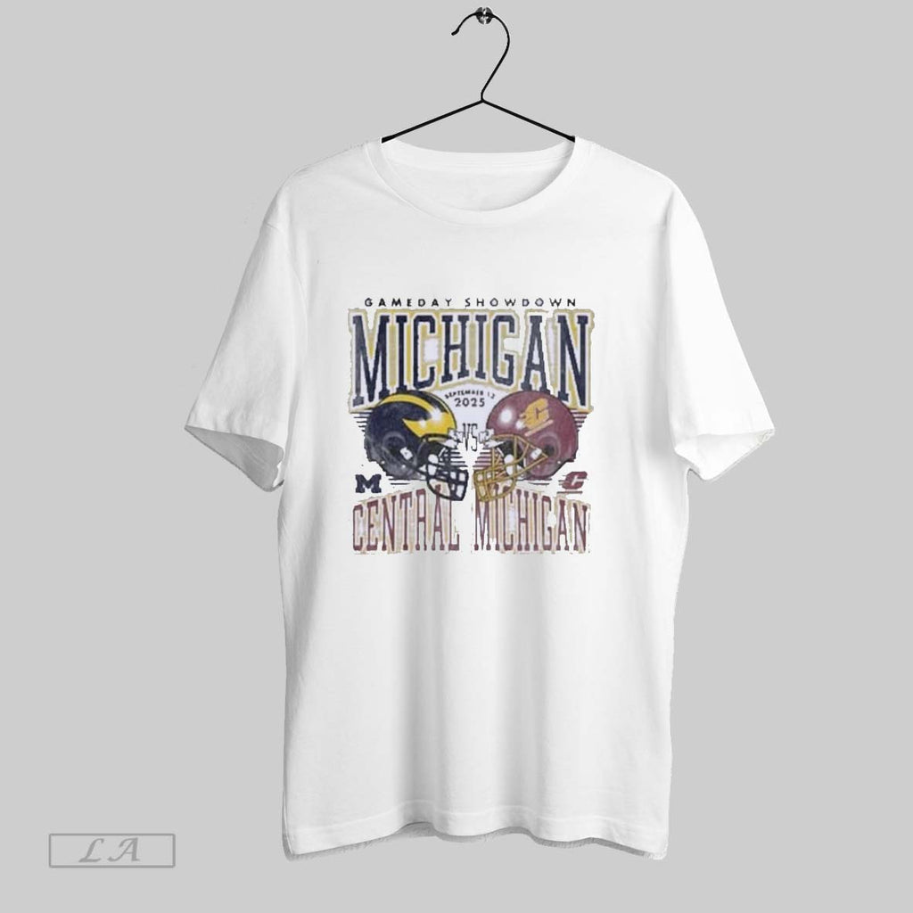 Original Gameday 2025 Michigan Vs Central Michigan Helmet