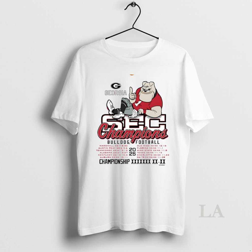 Original Georgia Bulldogs 2025 Sec Football Champions Mascot Circle