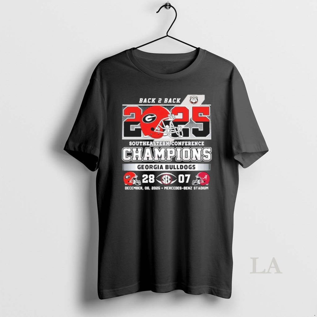 Original Georgia Bulldogs Back 2 Back 2025 Sec Football Champions Uga 28 7 Bama