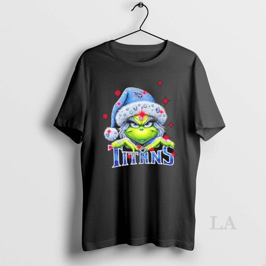 Original Glitter Diamond Grinch Girl X Tennessee Titans Football Graphic T-Shirts, Hoodie, Sweatshirt | WearSparks.com