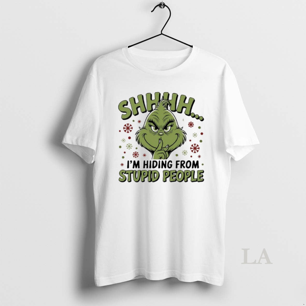 Original Grinch Christmas Shhh Im Hiding From Stupid People T-Shirts, Hoodie, Sweatshirt | WearSparks.com