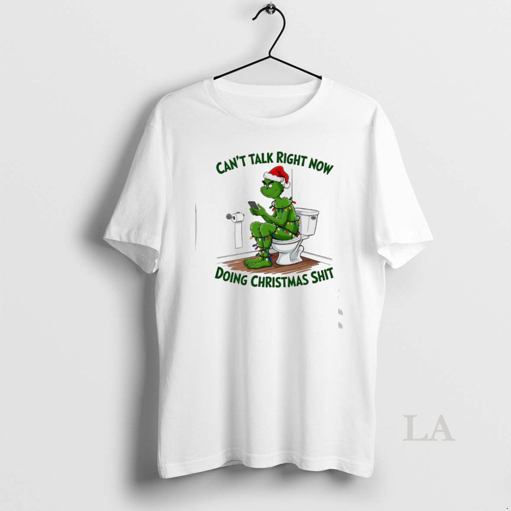 Original Grinch On Toilet Cant Talk Right Now Doing Christmas Shit