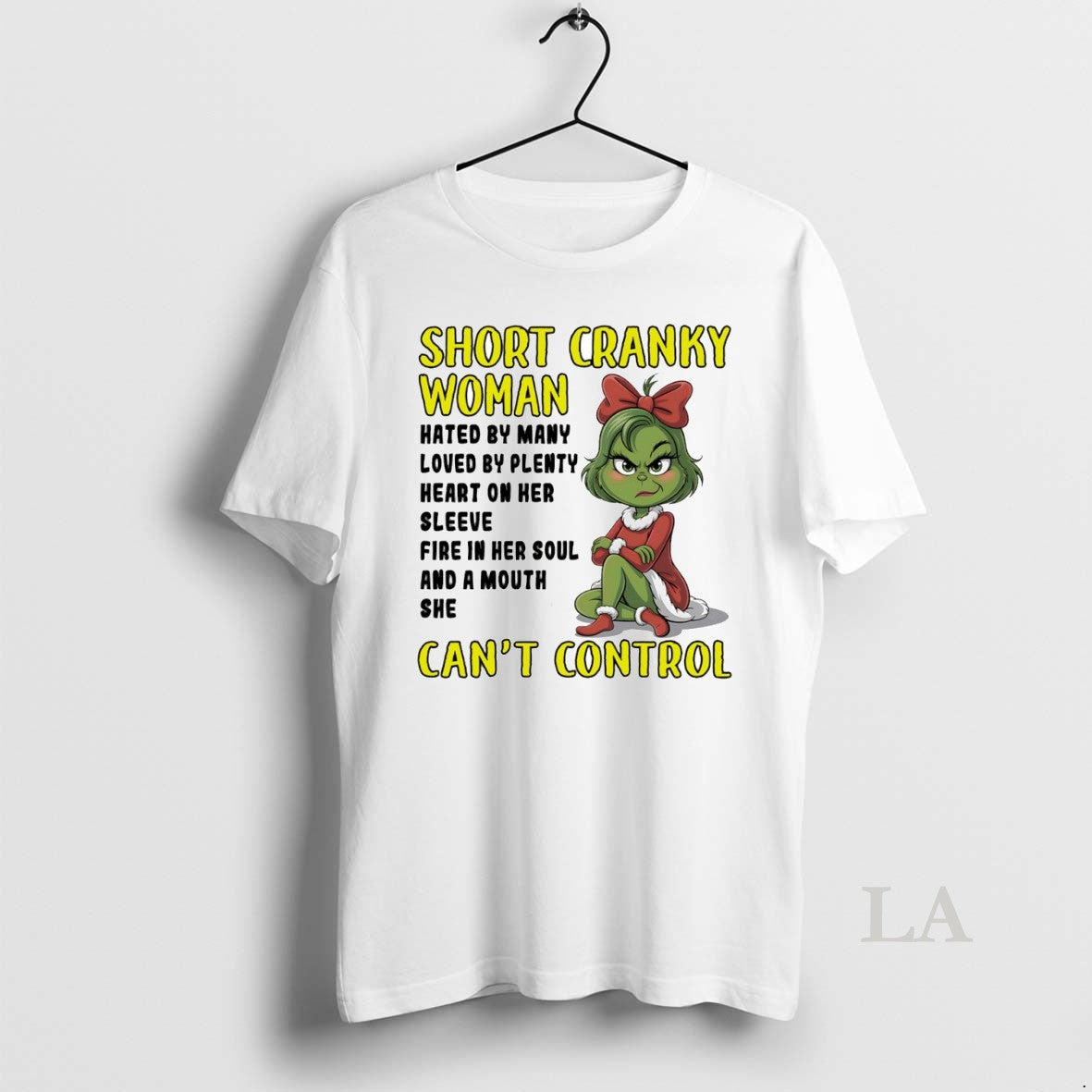 Original Grinch Short Cranky Woman Cant Control Circle T-Shirts, Hoodie, Sweatshirt | WearSparks.com