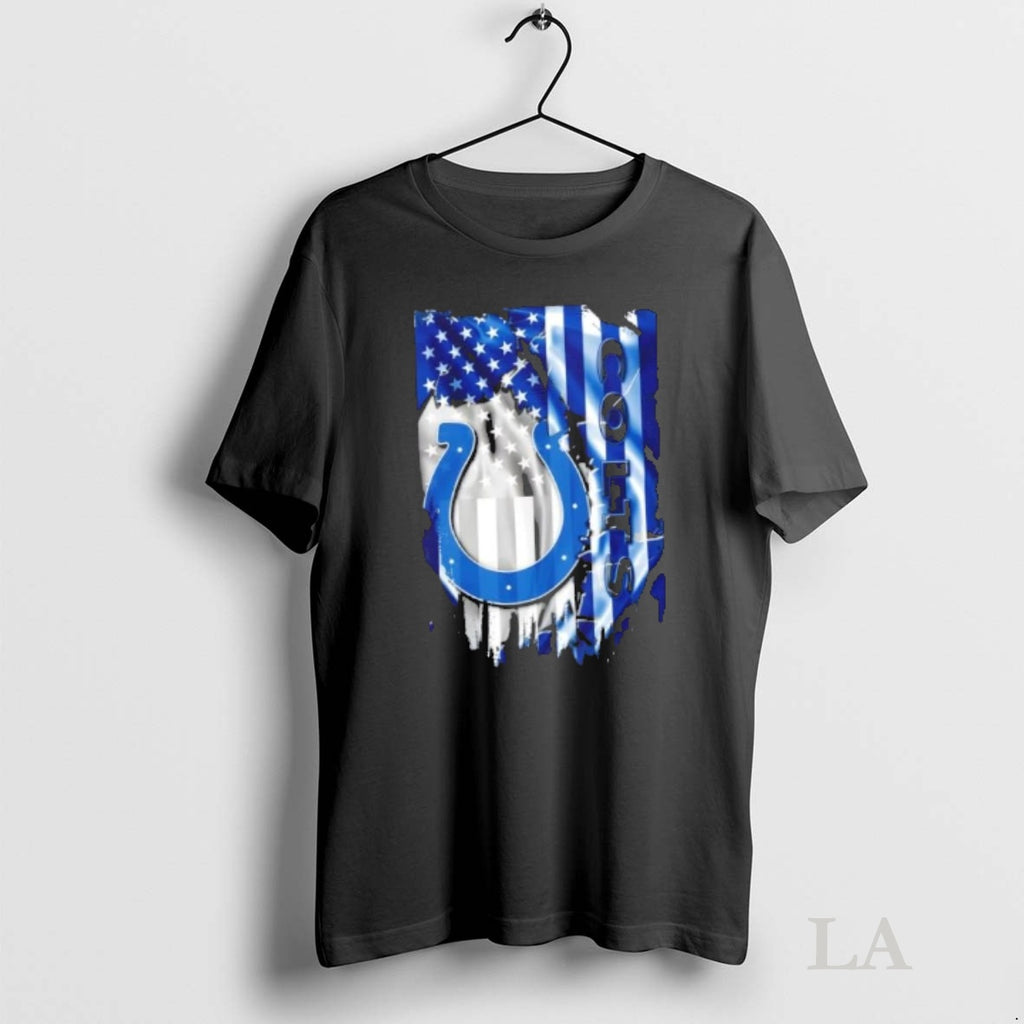 Original Indianapolis Colts Football X American Flag