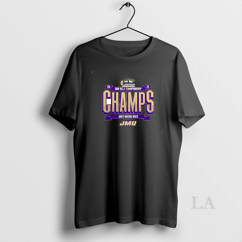 Original Jmu Football 2025 Sun Belt Championship 2 Sided