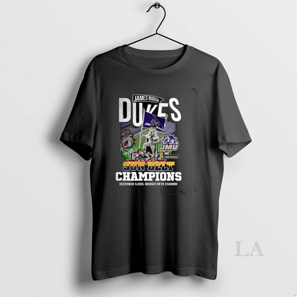 Original James Madison Dukes Beat Troy Trojans Sun Belt Champions 2025 Mascot