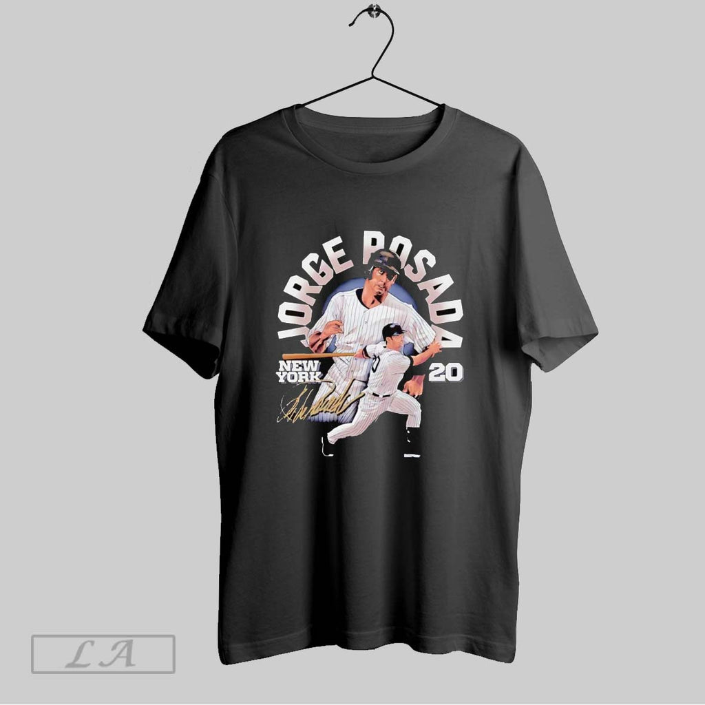 Original Jorge Posada Graphic Signature Ny Yankees